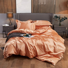 Load image into Gallery viewer, New 100% Pure Satin Silk Bedding Set Family Suite
